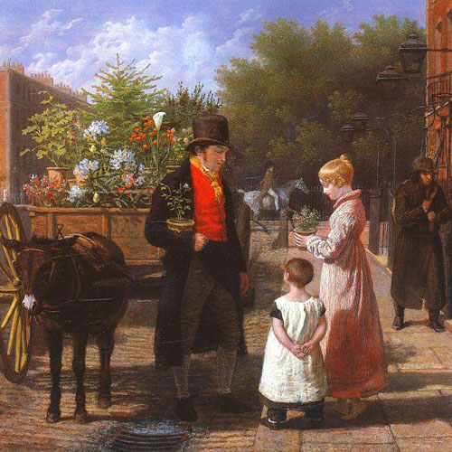 The Flower Seller - by Agasse, Jacques-Laurent